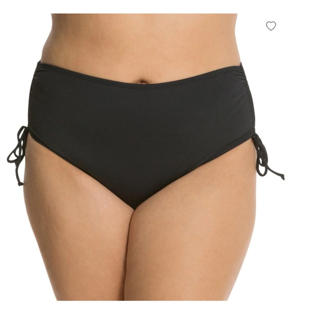 Beach House Hayden High Waisted Bikini Bottom - Black 22W NWT